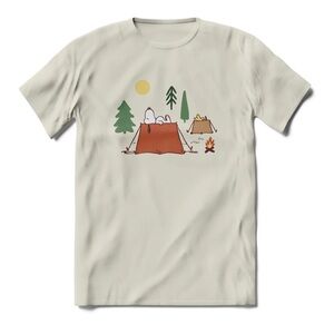 SNOOPY CAMPING SHORT SLEEVE SLEEP SHIRT